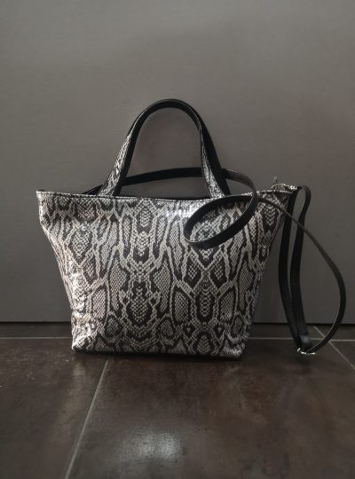 BOLSO CAPAZO COMBINADO CON NAPA Y PIEL GRABADA