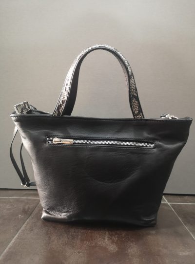 BOLSO CAPAZO COMBINADO CON NAPA Y PIEL GRABADA