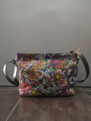 BOLSO DE PIEL BANDOLERA COLOR MARRON COMBINADO