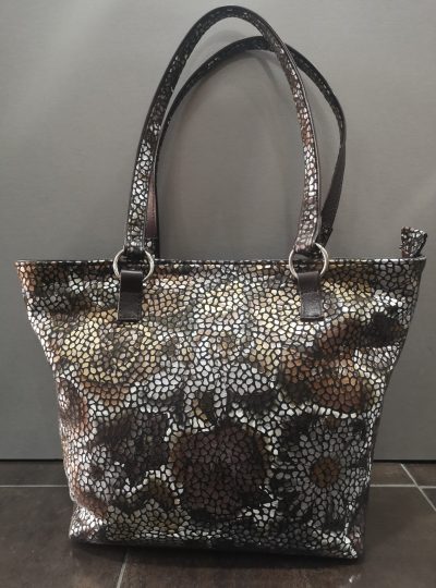 BOLSO CAPAZO COMBINADO CON NAPA Y PIEL GRABADA