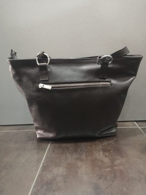 BOLSO CAPAZO COMBINADO CON NAPA Y PIEL GRABADA