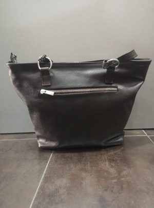 BOLSO CAPAZO COMBINADO CON NAPA Y PIEL GRABADA