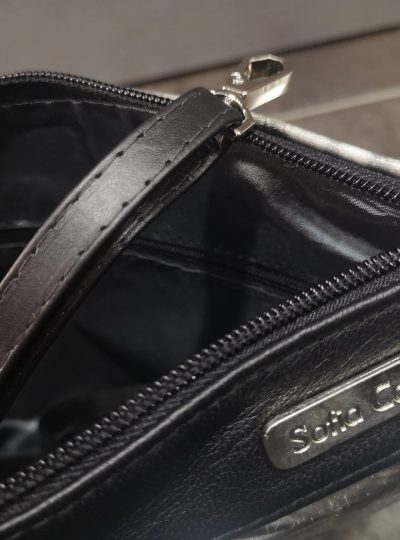 BOLSO DE MANO Y COLGAR DE PIEL COMBINADO
