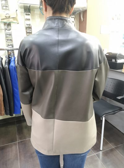 CHAQUETA DE PIEL COMBINADA TALLA 44